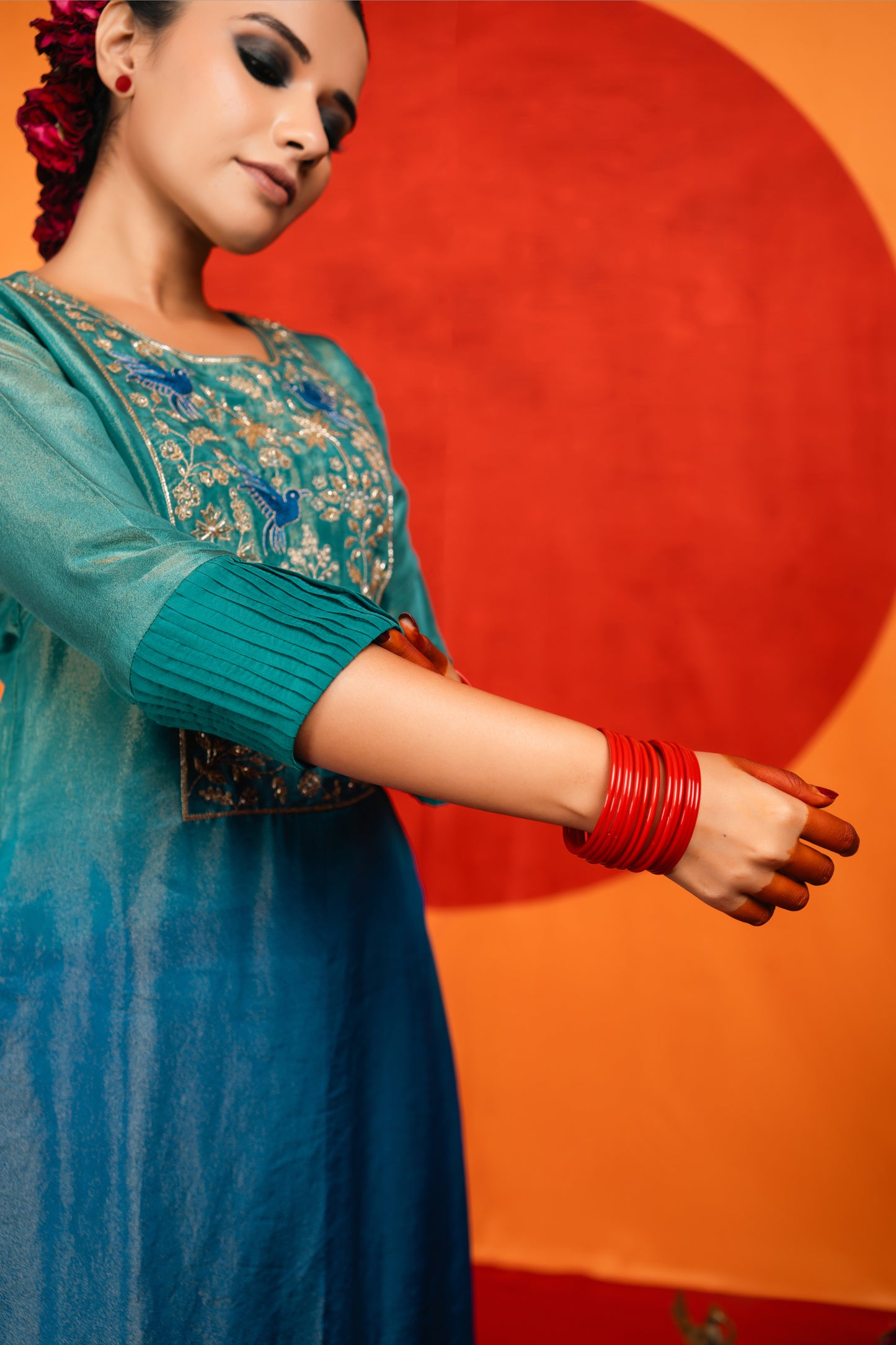 Ombre A-Line Kurta Set