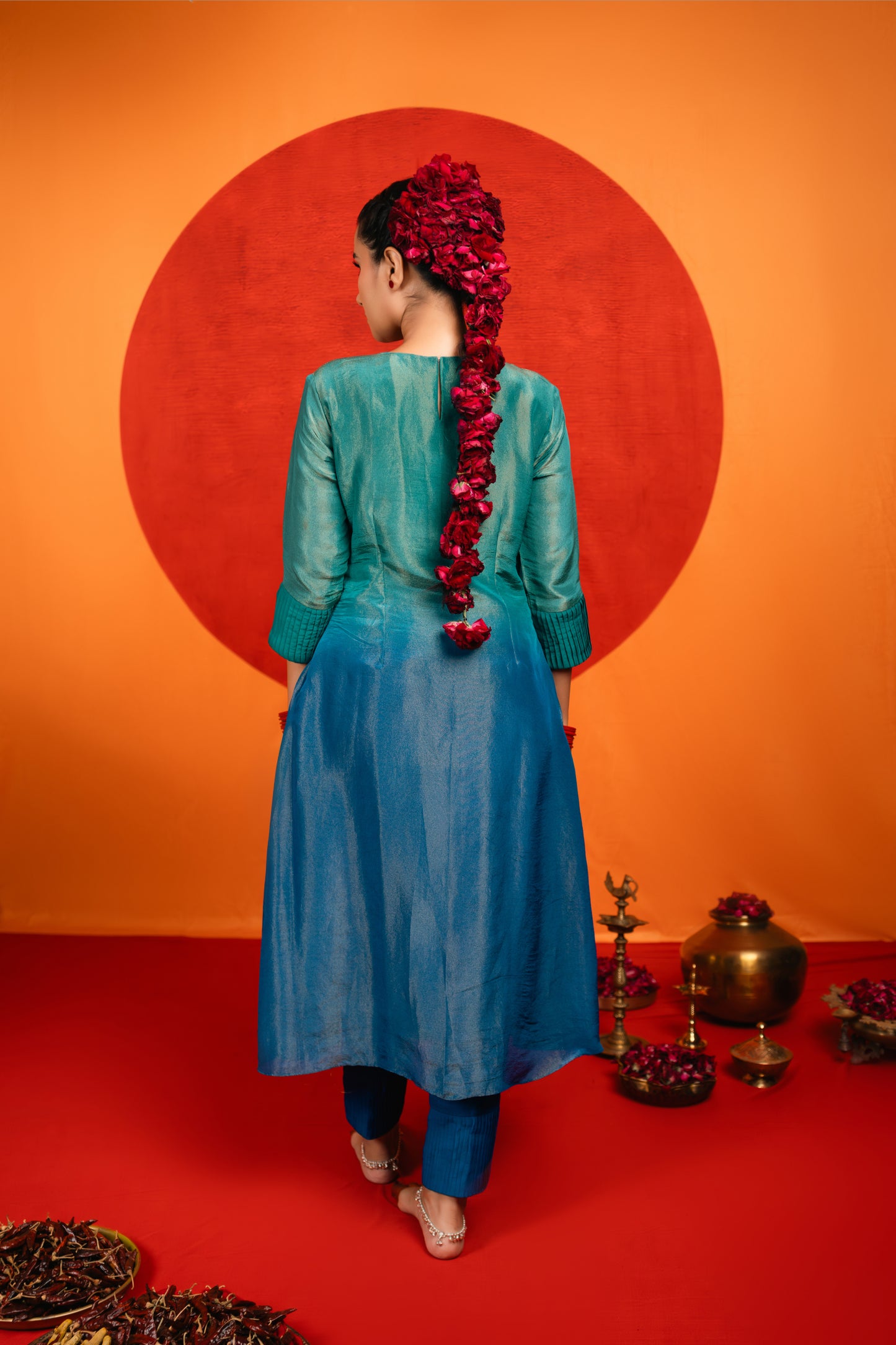 Ombre A-Line Kurta Set