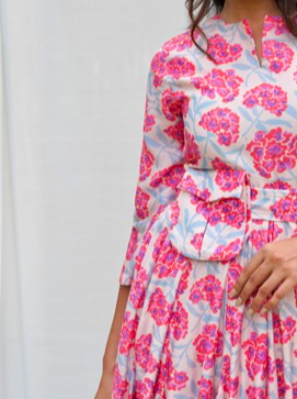 Baby pink Printed Summer Dress