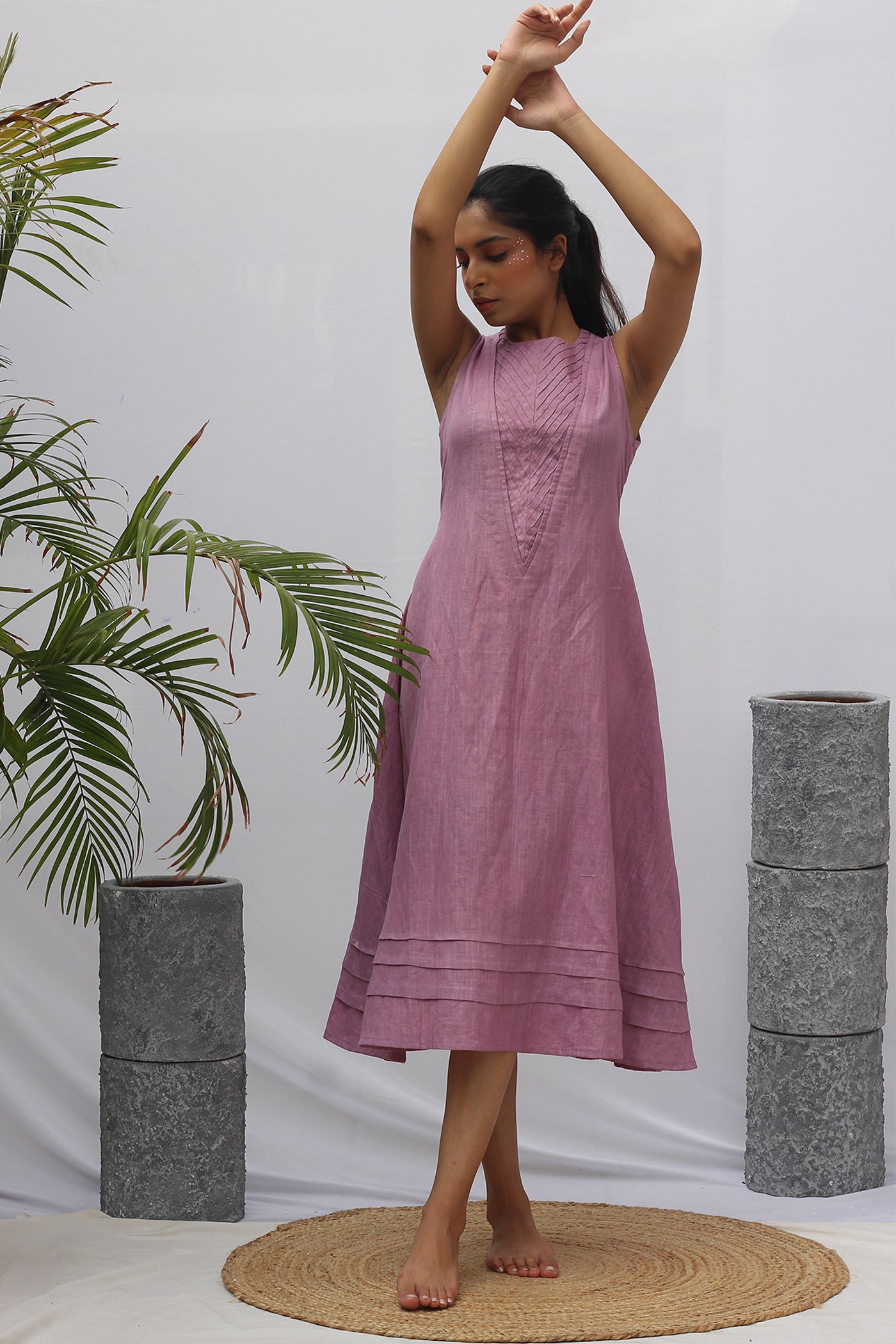 Geranium Pink Summer Dress